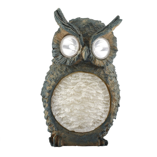 Hoot shine lawn decor owl shaped solar lamp